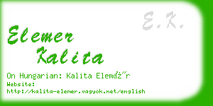 elemer kalita business card